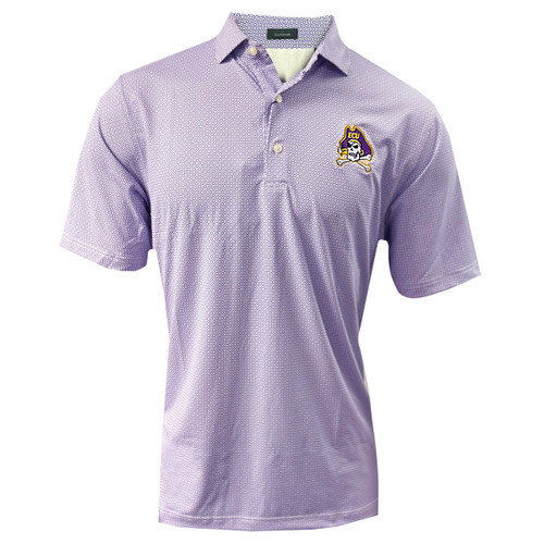 Turtleson Floral Purple Jolly Roger Polo