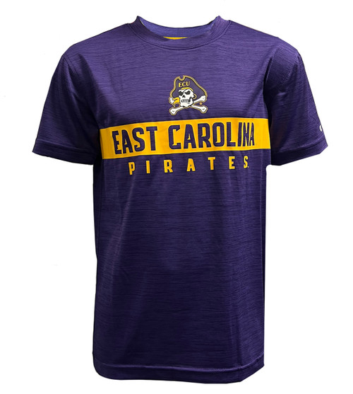 Youth Purple East Carolina Jolly Roger Pirates Tee