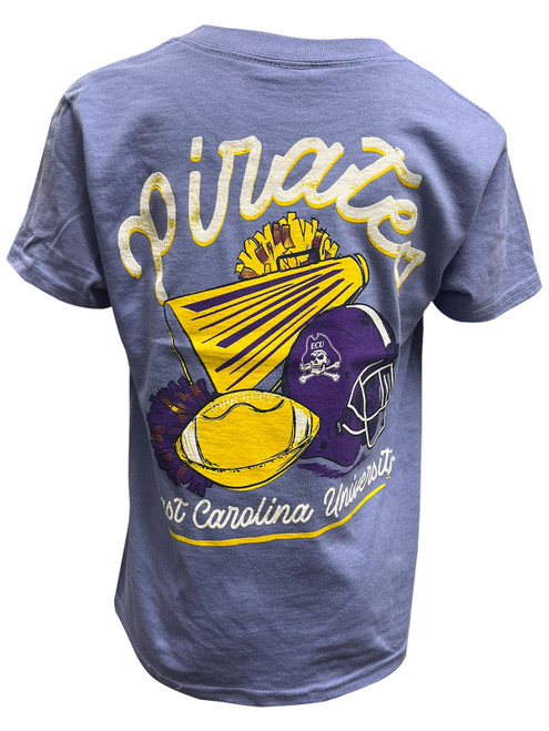 Youth Violet Pirates Cheer and Football Tee