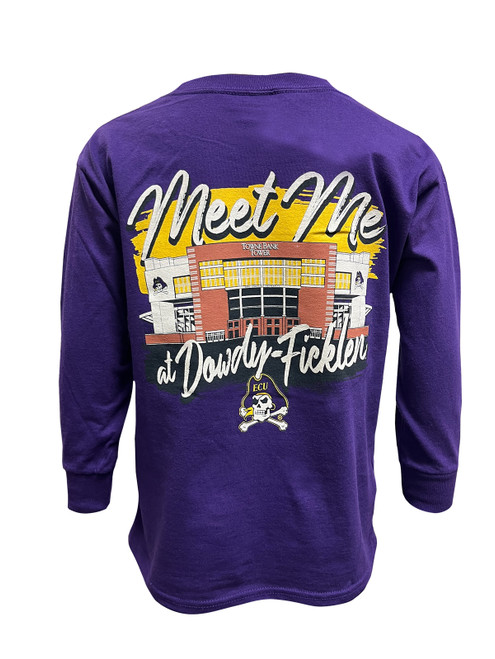 Youth Purple Meet Me at Dowdy-Ficklen Long Sleeve