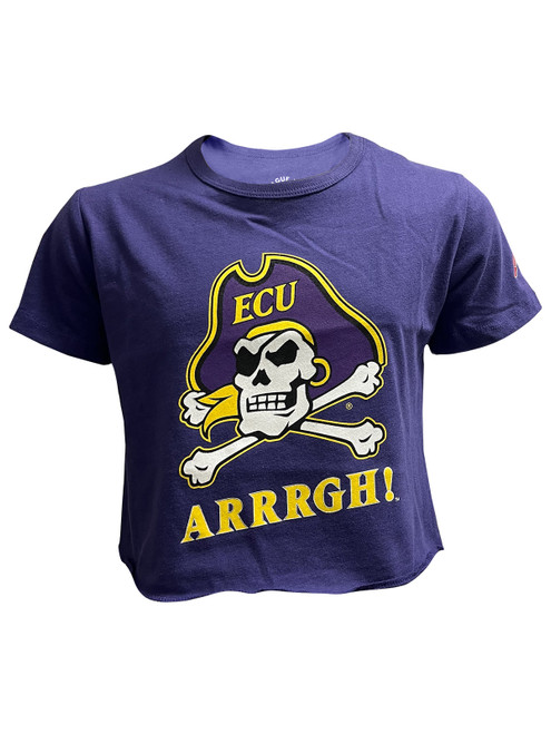 Youth Girls Purple ARRRGH Cropped Tee