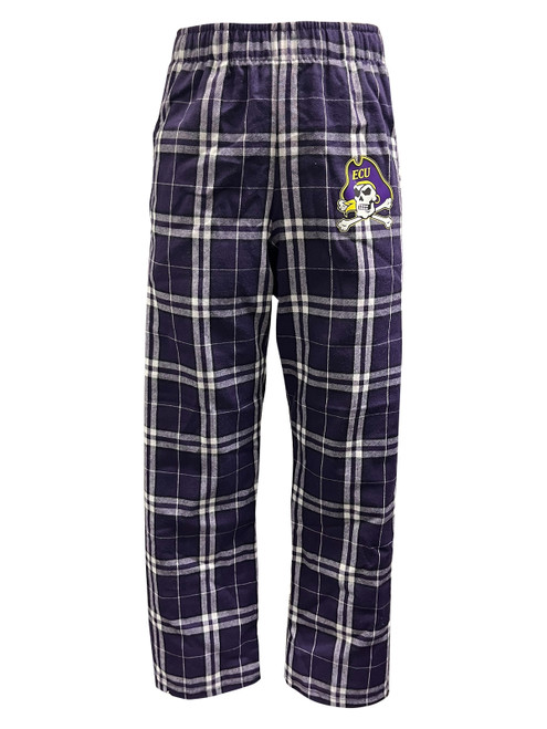 Youth Purple Plaid Jolly Roger Pajama Pants