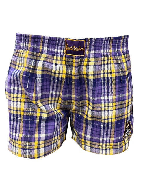 Ladies Plaid Jolly Roger Pajama Shorts