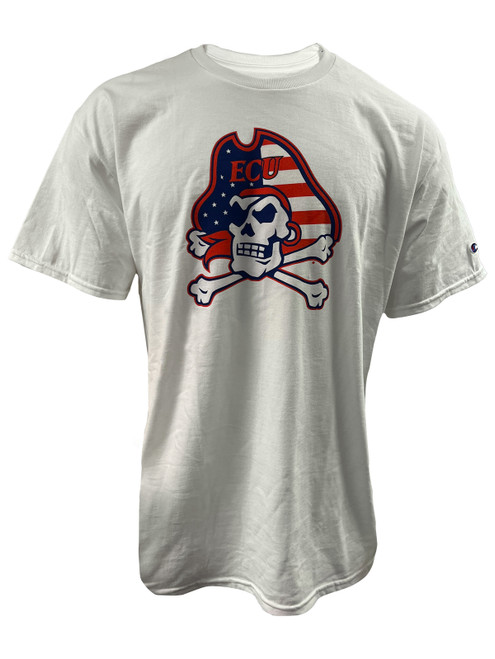 Champion White Stars and Stripes Jolly Roger Jersey Tee