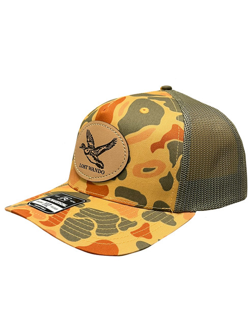 Lost Wando Outfitters Sienna Duck Camo Wood Duck Leather Patch Cap