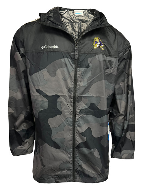 Black Columbia Jolly Roger Flash Challenger Novelty Windbreaker Jacket