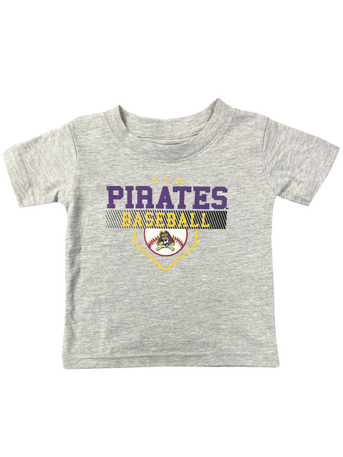 Infant Gray ECU Pirates Baseball Tee