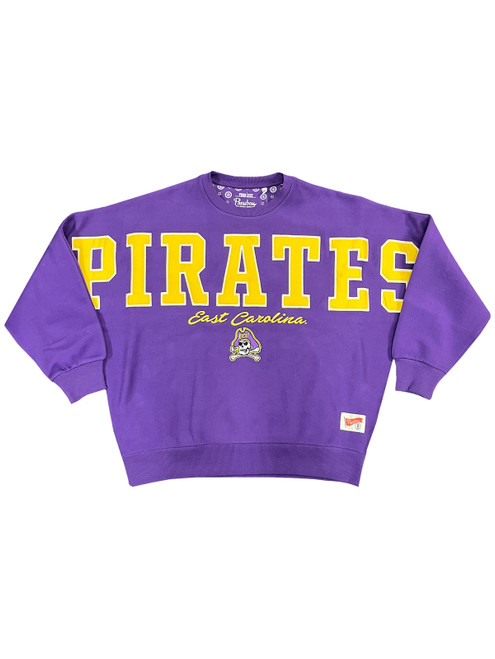 Ladies Purple East Carolina Pirates One-Size Crew