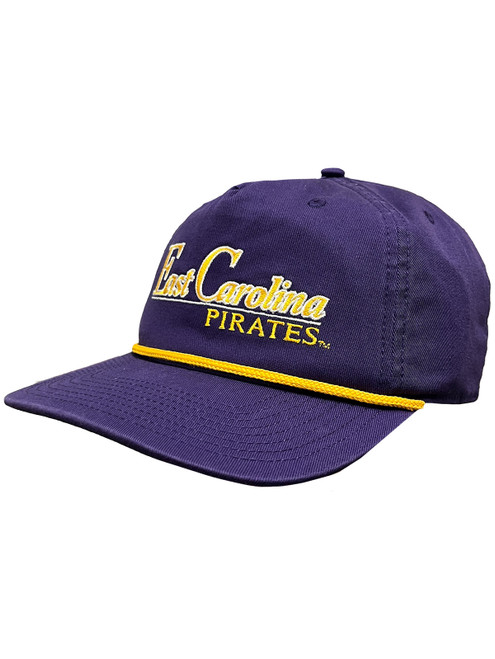 Purple East Carolina Pirates Stack Rope Cap