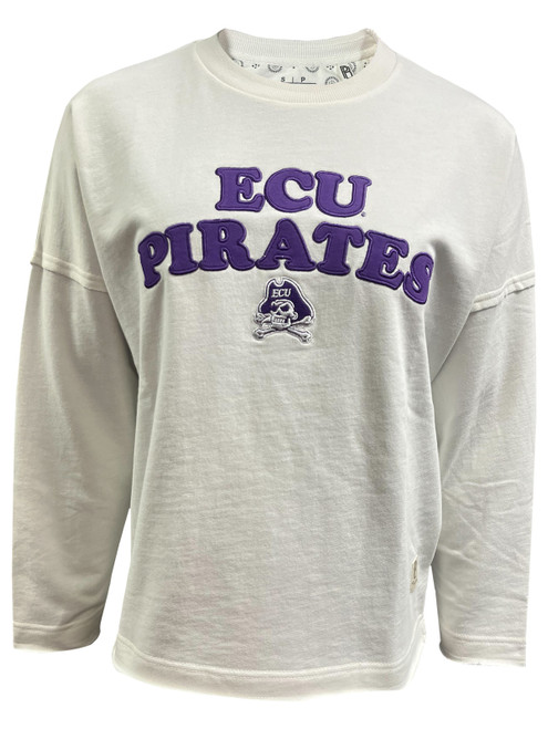 Ladies Cream Bubble ECU Pirates Crew