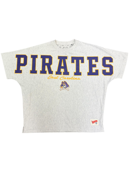 Ladies Gray Large Pirates Tee
