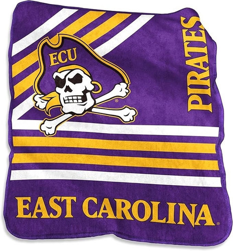 Purple and Gold East Carolina Pirates Blanket