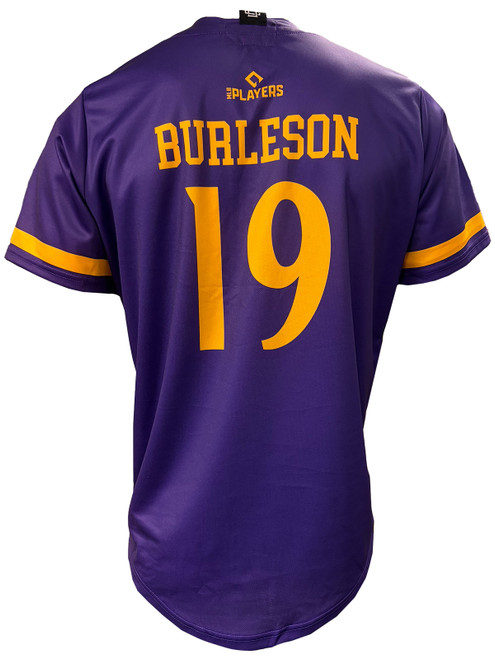 Purple ECU Burleson #19 Baseball Jersey