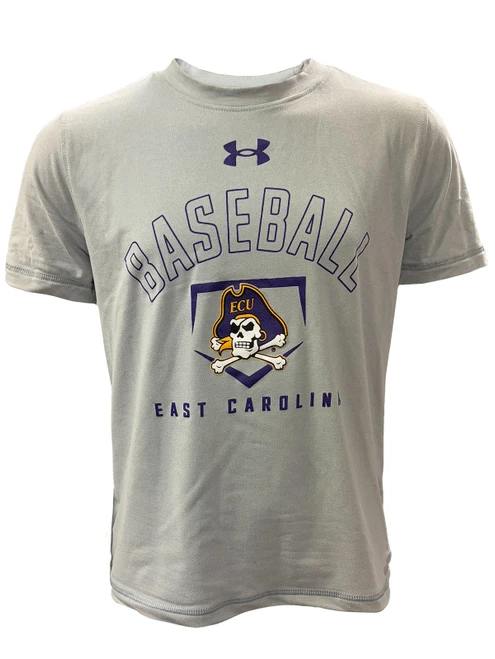 Under Armour Youth Gray Jolly Roger Baseball Tech™ Stretch Tee