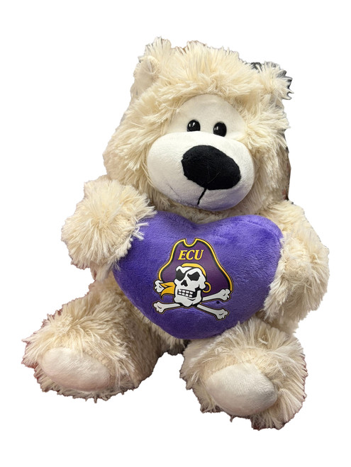Teddy Bear with Purple Jolly Roger Heart Plushie
