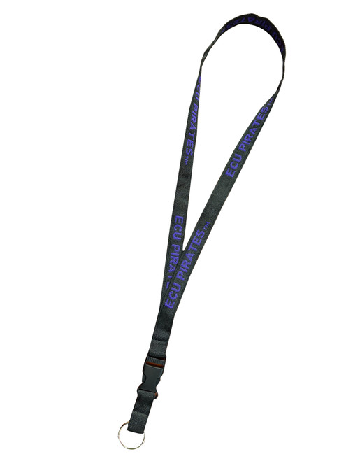 Black and Purple ECU Pirates Lanyard