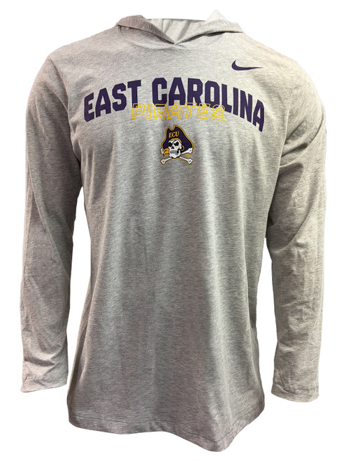 Nike Gray East Carolina Pirates Dri-FIT Hooded Tee