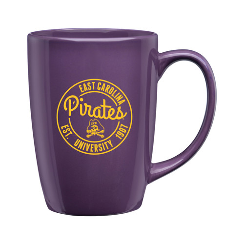 Purple & Gold East Carolina Pirates (Est. 1907) Circle Mug