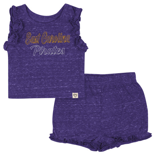 Infant Purple East Carolina Pirates Shorts Set