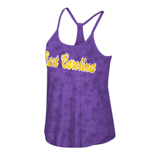 Ladies Purple East Carolina & Jolly Roger Reversible Tank