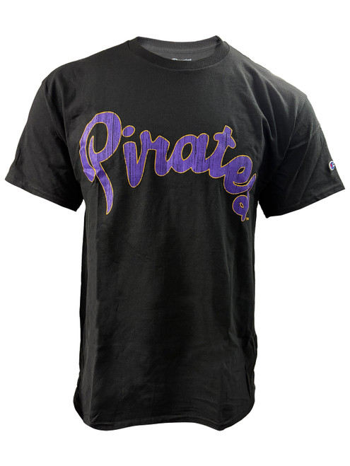 Champion Black Pirates Script Jersey Tee
