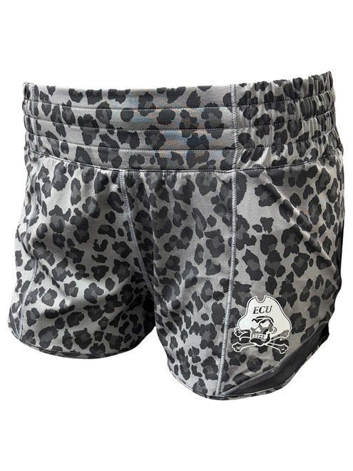 Lululemon Ladies Black Leopard Jolly Roger Hotty Hot High-Rise Lined Short 2.5"