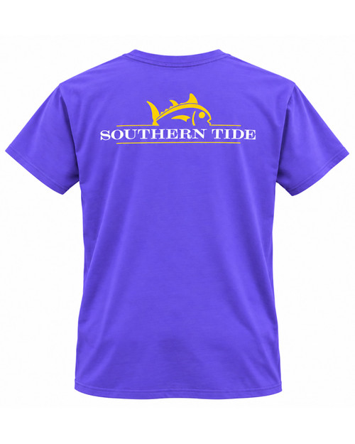 Southern Tide Purple & Gold Rising Skipjack Tee