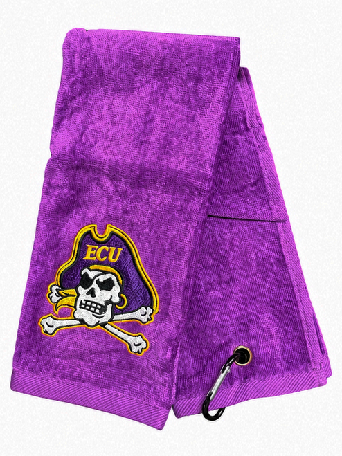 Purple Jolly Roger Terry Cloth Tri-Fold Towel - University Book
