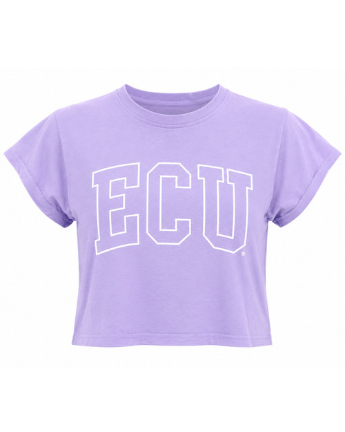 Ladies Lavender ECU Puff Cropped Tee