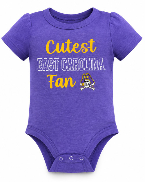 Infant Purple & Gold Cutest East Carolina Fan Onesie