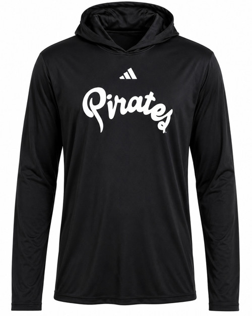 Adidas Black Pirates Script Lightweight Hoodie