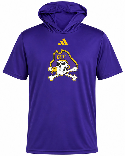 Adidas Purple Jolly Roger Lightweight Short-Sleeve Hoodie