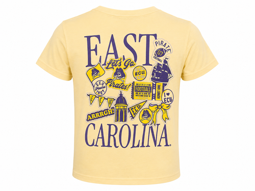 Youth Butter Yellow East Carolina Designs Tee