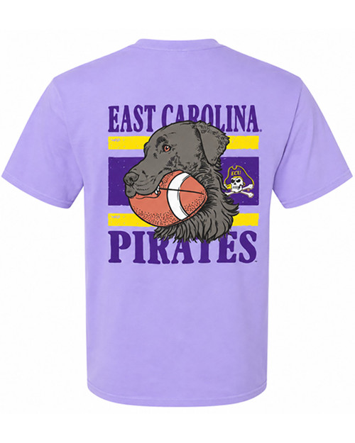 Purple ECU Labrador w/ Football Tee