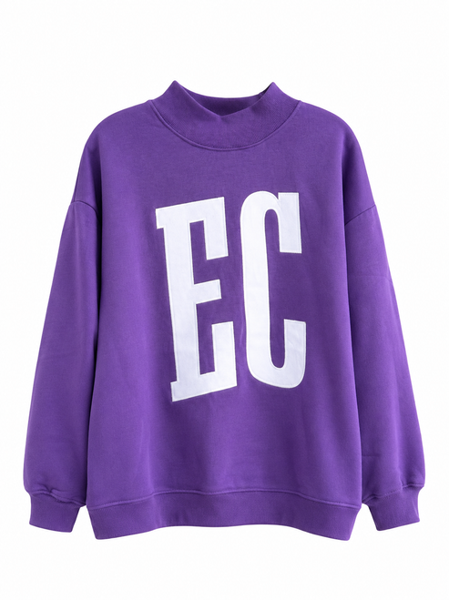 Ladies Purple EC Mock Neck