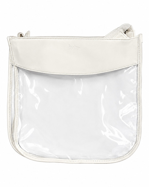 White Kate Clear Stadium Purse