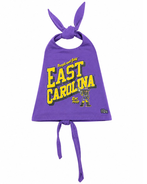 Ladies Purple East Carolina w/ Vintage Jolly Roger Halter Top