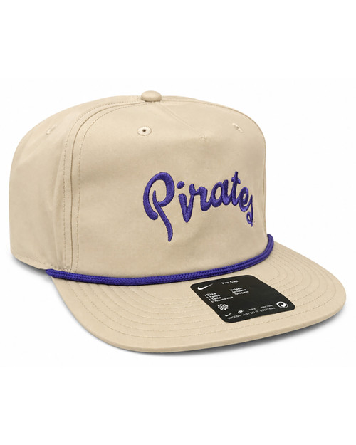 Nike Khaki Pirates Script Pro MT23 Visor Rope Cap