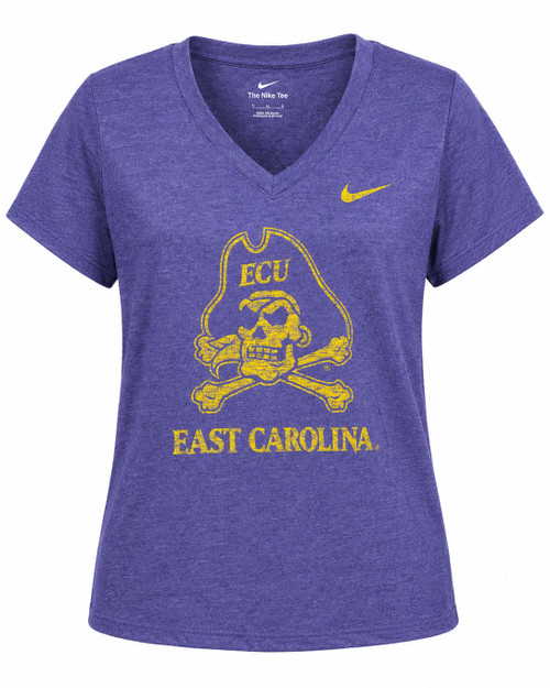 Nike Ladies Purple East Carolina Jolly Roger Tri-Blend Tee