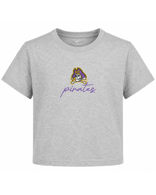 Ladies  Champion Jolly Roger Pirates Grey Core Baby Tee