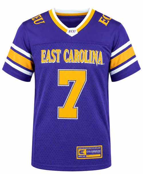 Youth Colosseum Purple East Carolina #7 Jersey
