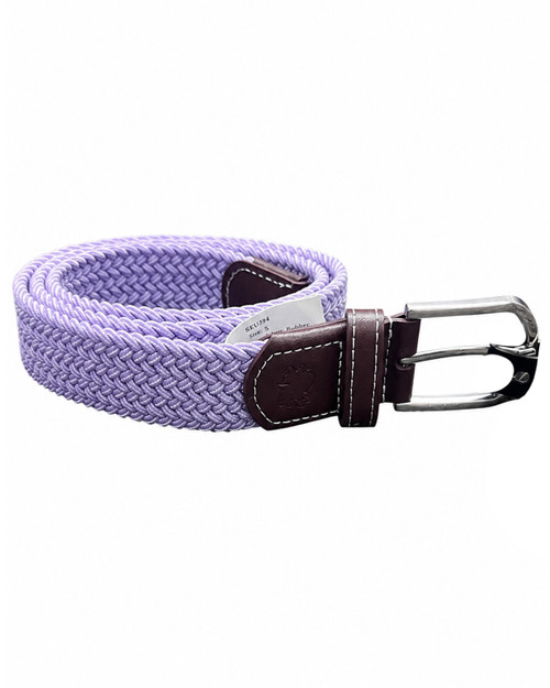 Roostas Lavender Herringbone Woven Belt