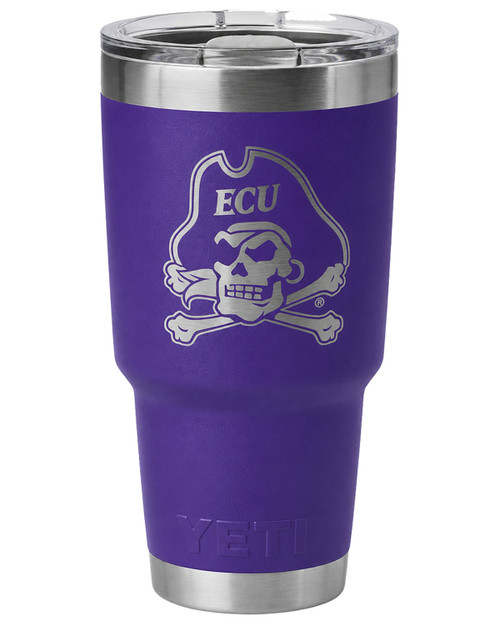 30oz  Yeti Jolly Roger Engraved Purple Tumbler