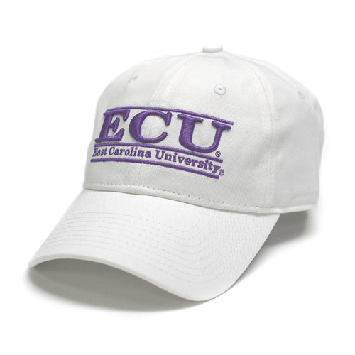 White Unstructured Lavendar ECU Bar Cap