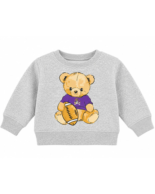 Infant Image One Teddy Bear Jolly Roger Football Heather Gray Crew