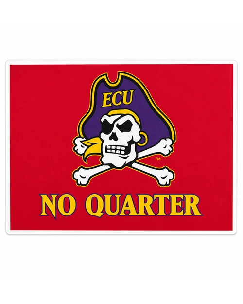 Red No Quarter Flag Magnet 3X4"
