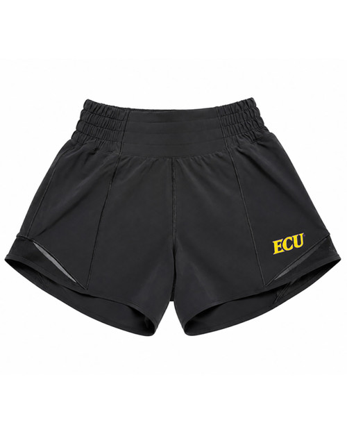 Lululemon Ladies Black ECU Hotty Hot High-Rise Lined Shorts 4"