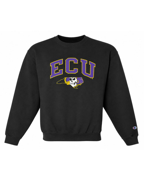 Youth Champion ECU Pirate State of Mind Black Crewneck