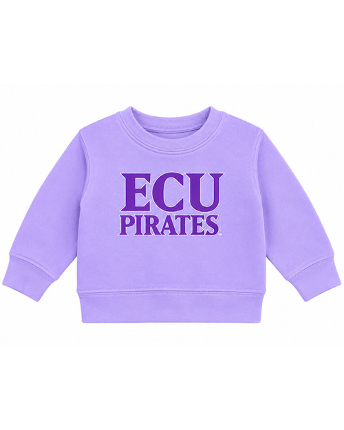 Toddler ImageOne ECU Pirates Lavender Crewneck