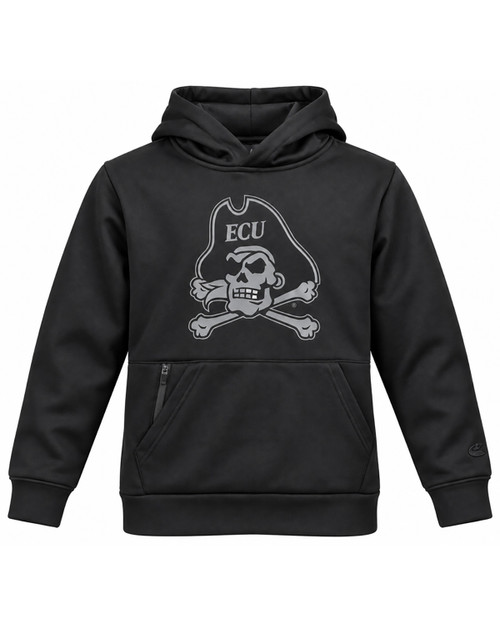 Youth Colosseum Black Jolly Roger Pocketed Hoodie